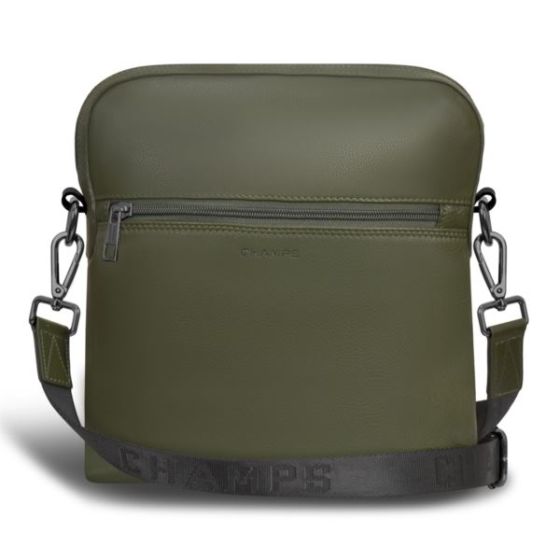 Onyx Leather Cross-Body Bag Size 9.5