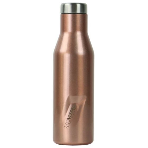 EcoVessel Aspen 16 oz Insulated SS Water Bottle - Rose Gold