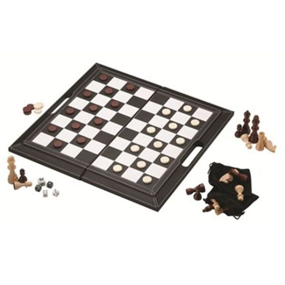 3 In 1 Leatherette Game Set