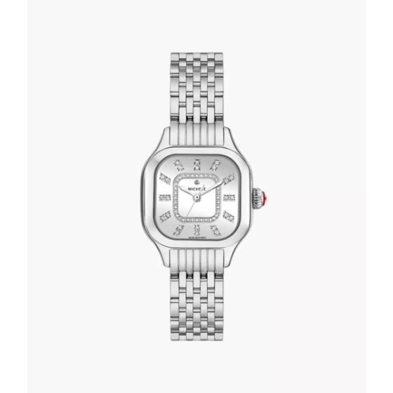 Ladies' Meggie Silver-Tone Stainless Steel Watch Diamond & MOP Dial