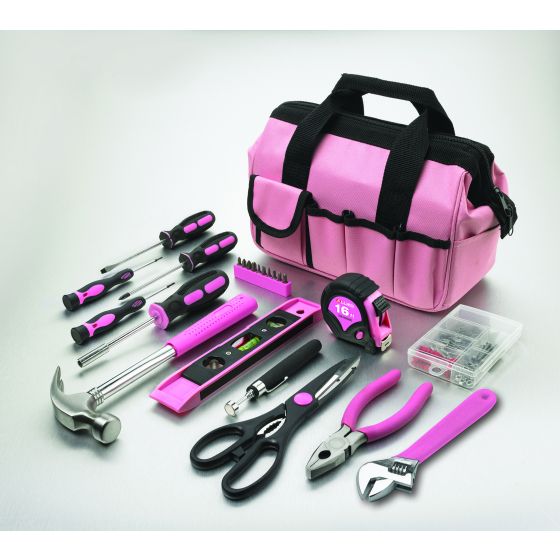 76-Piece Home Repair Tool Set - Pink