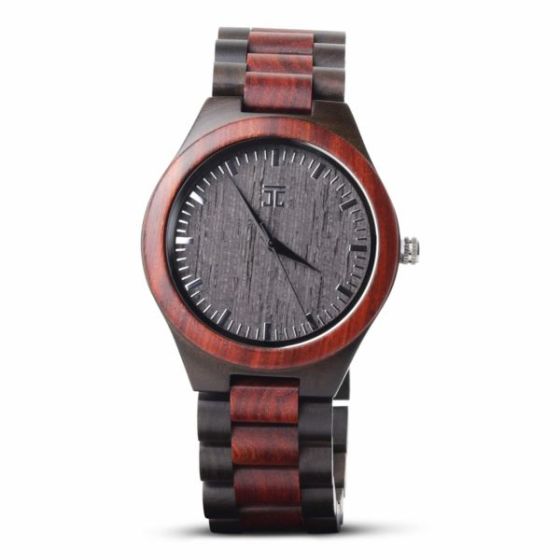 Molten  Red Sandalwood & Ebony Wooden Watch