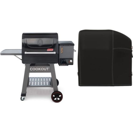 Cookout 1000 Grilling Kit with Digital Hardwood Pellet Grill and Heavy-Duty Cover