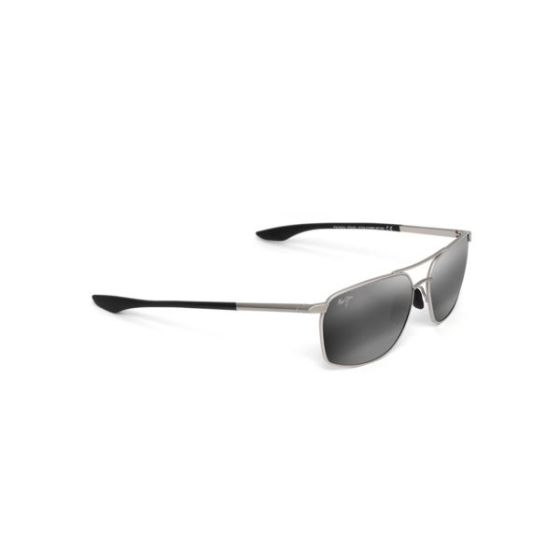 Pu'u Kukui Polarized Sunglasses Silver Frame Neutral Gray Lens