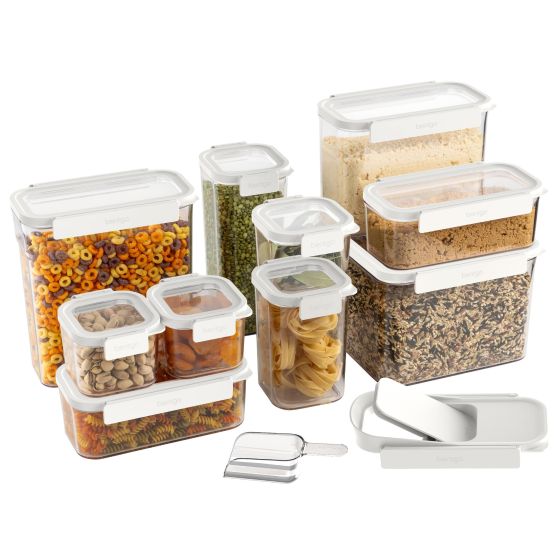 22pc Pantry Airtight Food Storage Set Snow