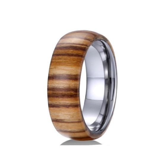 Jack - Tungsten & Tiger Wood Ring Size 10