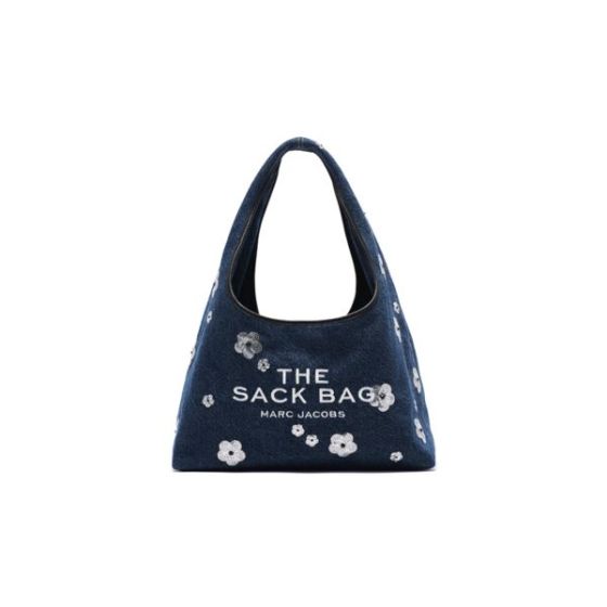 The Sequin Daisy Denim Sack Bag
