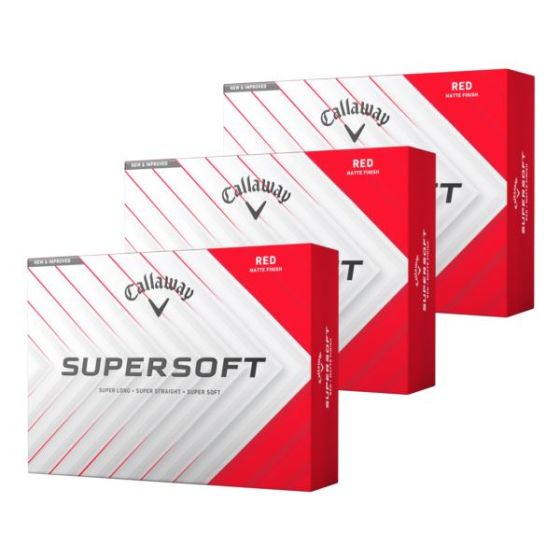 Supersoft Matte Golf Balls - Red - Three Dozen