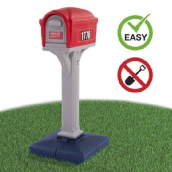 Dig Free Easy Up Classic All-American Mailbox (Red / Gray / Navy)