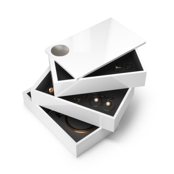 Spindle Storage Box  White
