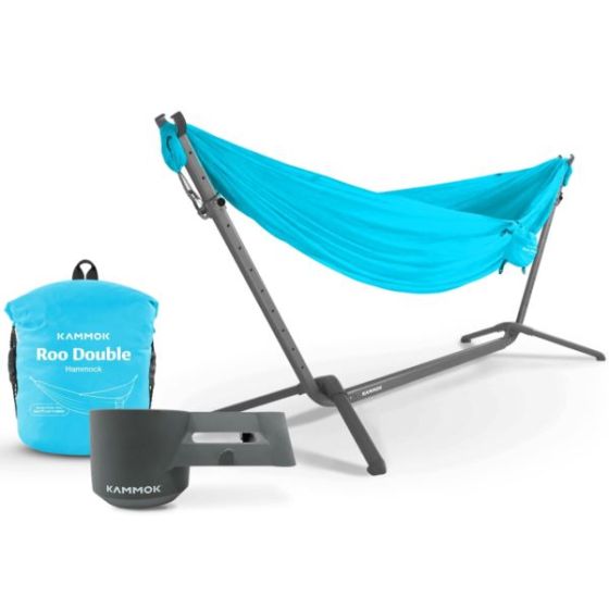 Swiftlet Hammock Stand Bundle - Granite Grey Stand / Sky Blue Hammock