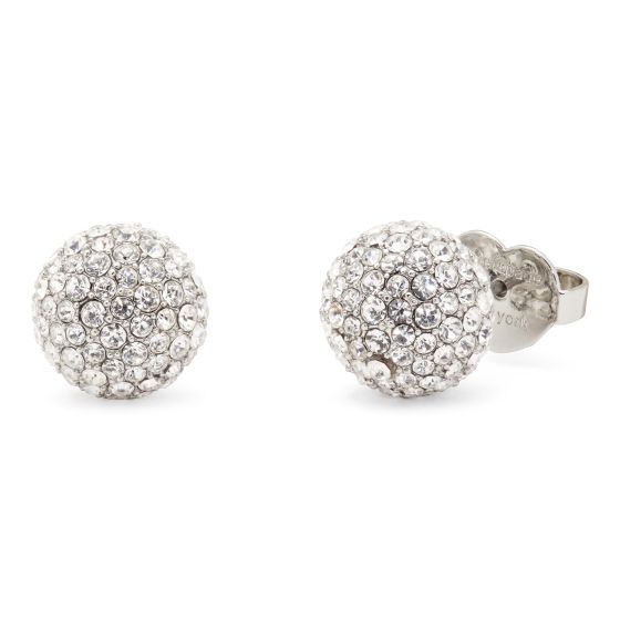 Gift Boxed Beaming Bright Pave Studs - Clear/Silver