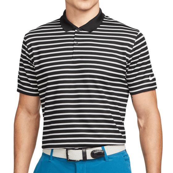 Nike Dri-Fit Victory Stripe OLC Men's Golf Polo - Black/White/2XL