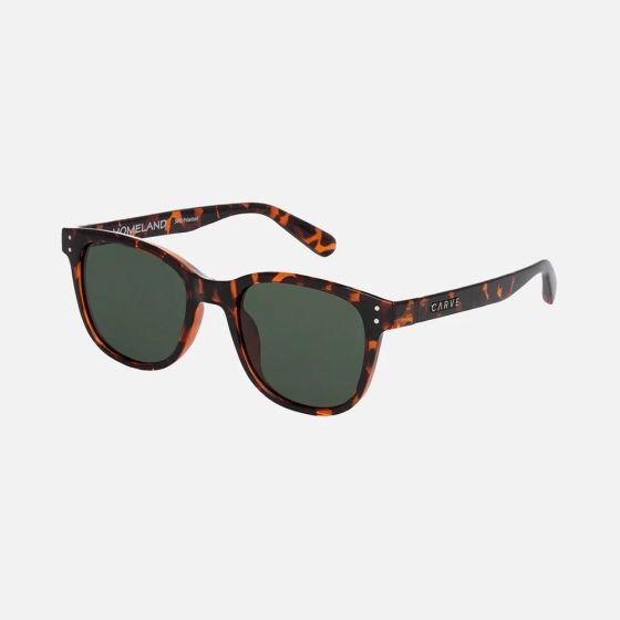 Unisex Homeland Sunglasses Gloss Tort/Green polarized
