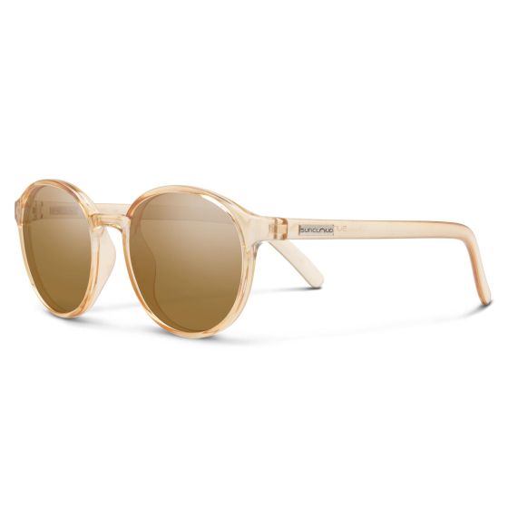 Suncloud Low Key Polarized Sunglasses - Crystal Peach/Brown