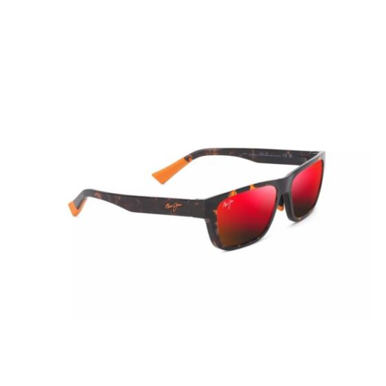 Keola Polarized Sunglasses Shiny Dark Havana Frame Hawaii Lava Lens