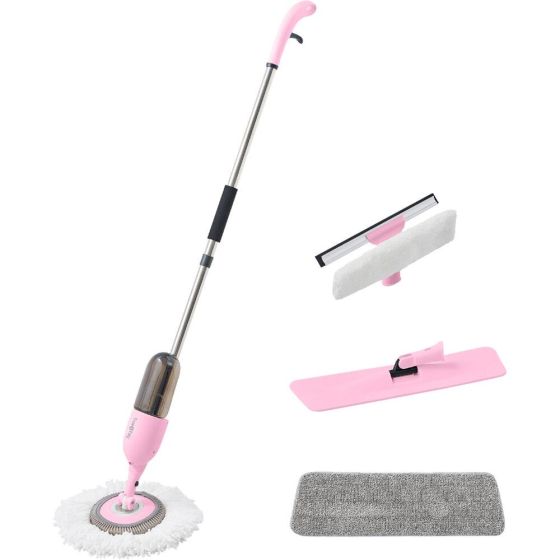 Clean Everywhere Spray Mop Kit in Pink