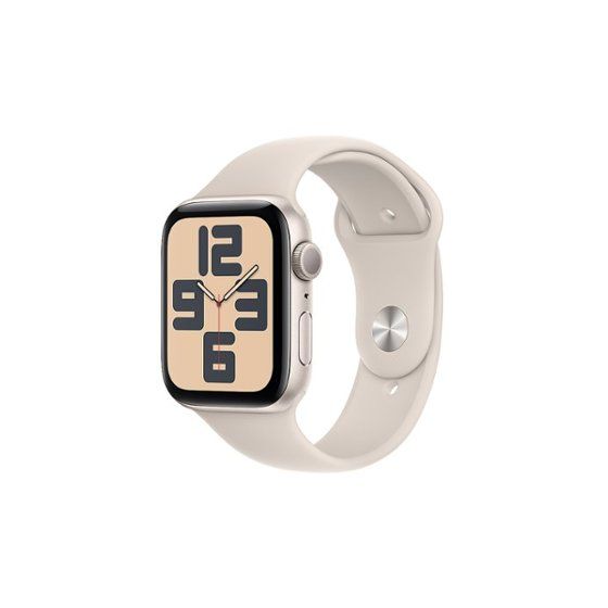 Apple Watch SE GPS 44mm Starlight Aluminum Case with Starlight Sport Band - M/L