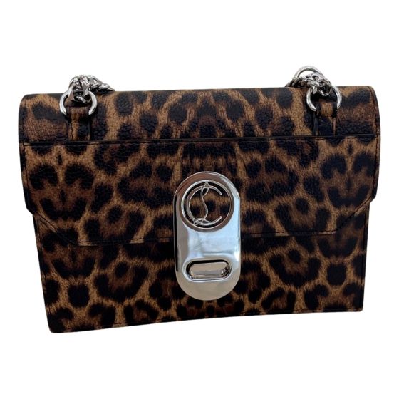 Christian Louboutin Elisa Calf Empire Leopard Leather Shoulder Crossbody Bag