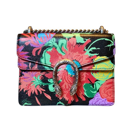 Gucci x Ken Scott Dionysus Small Shoulder Bag Floral Print Leather
