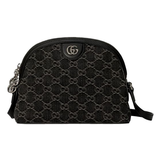Gucci Ophidia Dome GG Denim Black Shoulder Bag