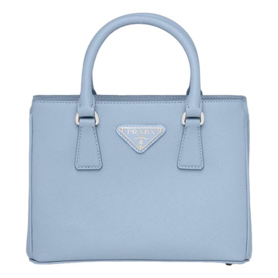Prada Galleria Mini Saffiano Crossbody Handbag Celeste Blue