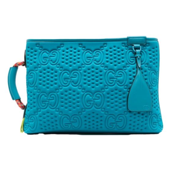 Gucci GG Scuba Pouch Small Clutch Bag Blue