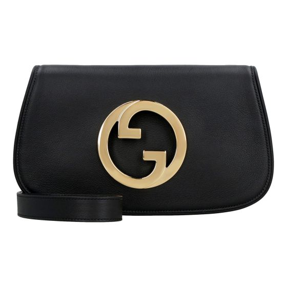 Gucci Blondie Soft Calfskin Leather Black Shoulder Bag