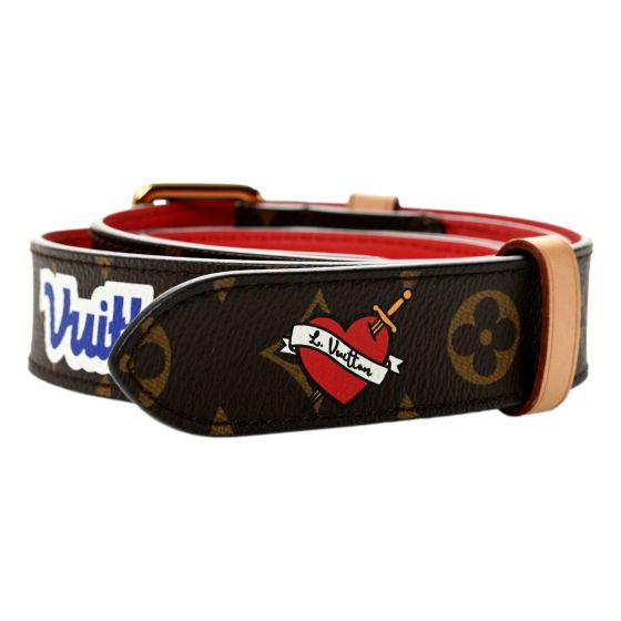 Louis Vuitton Monogram Patches Bandoulière Shoulder Strap Brown Canvas