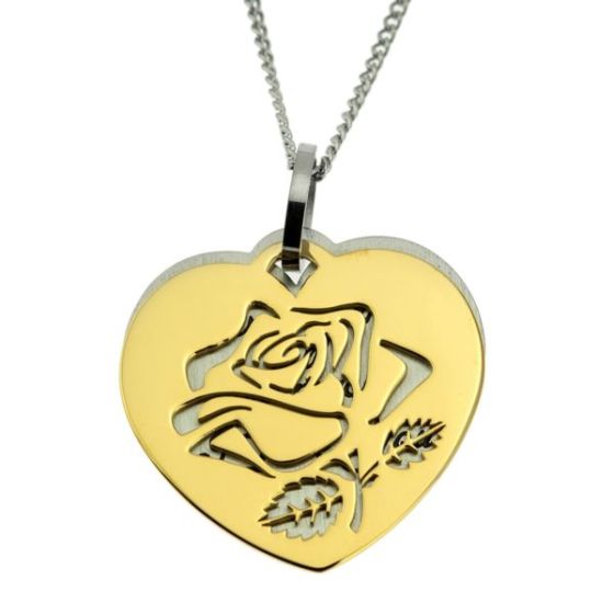 Joyful Sentiments How Much I Love You Gold Rose Double Pendant Necklace