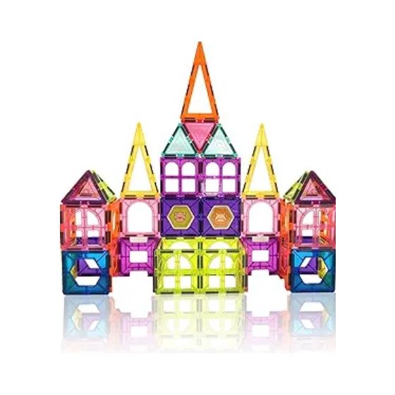 ST4 Kids Magnet Toys Magnetic Tiles 112 PCS 3D Buliding Blocks