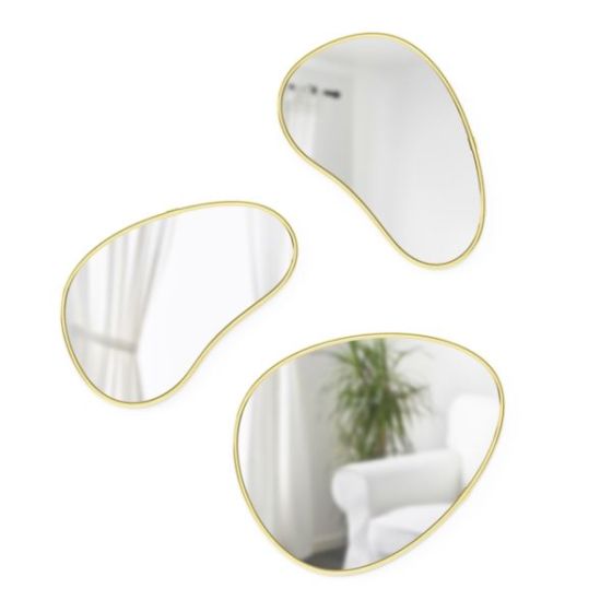 Hubba Pebble Set of 3 Brass