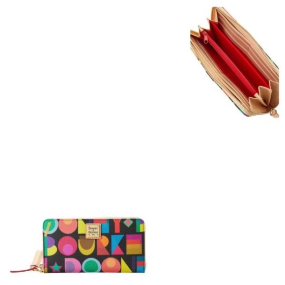 Art Deco Large Zip Around Wristlet