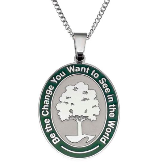 Joyful Sentiments Be The Change Pendant Necklace