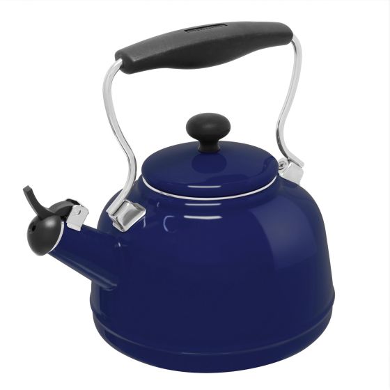 Vintage Tea Kettle Cobalt Blue