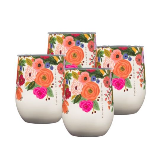 12oz Stemless Wine Cup - Rifle Paper Garden Party, 4 Pack