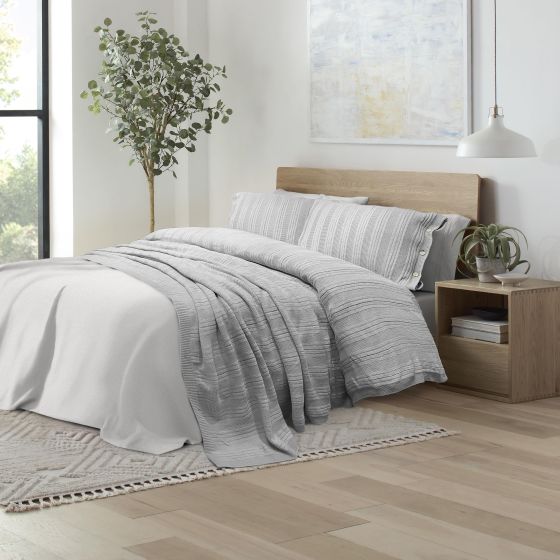 Malmo  Warm Grey Blanket Set Size King