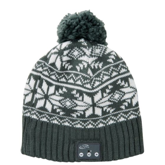 Bluetooth Wireless Music Beanie  w/ Built-in Speakers and Mic Gray