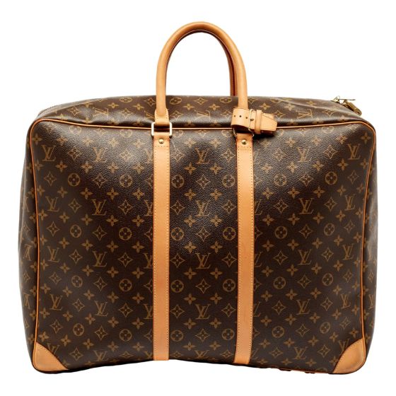 Louis Vuitton Sirius 55 Suitcase Classic Monogram Canvas Leather Travel Bag