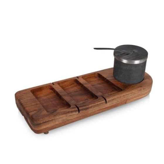 Dolce S'mores Kit with Tabletop Fire Pit, (Brown)