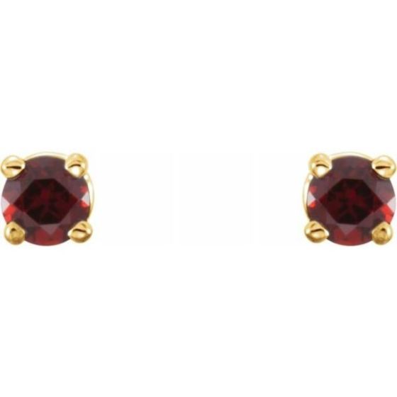 14K Yellow Mozambique Garnet Earrings