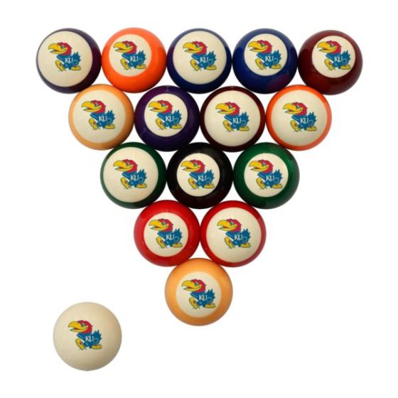 University Of Kansas Retro Billiard Ball Sets