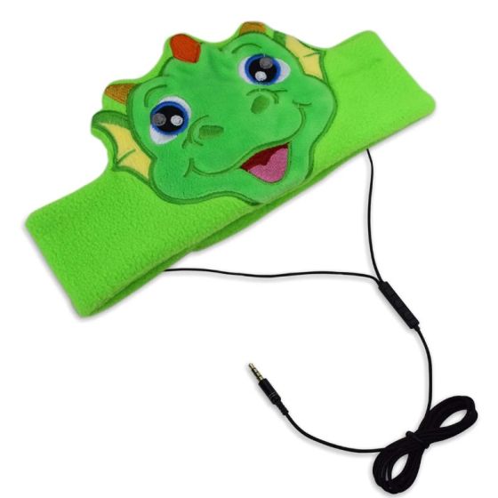 H1 Adjustable Fleece Headband Headphones Dinosaur