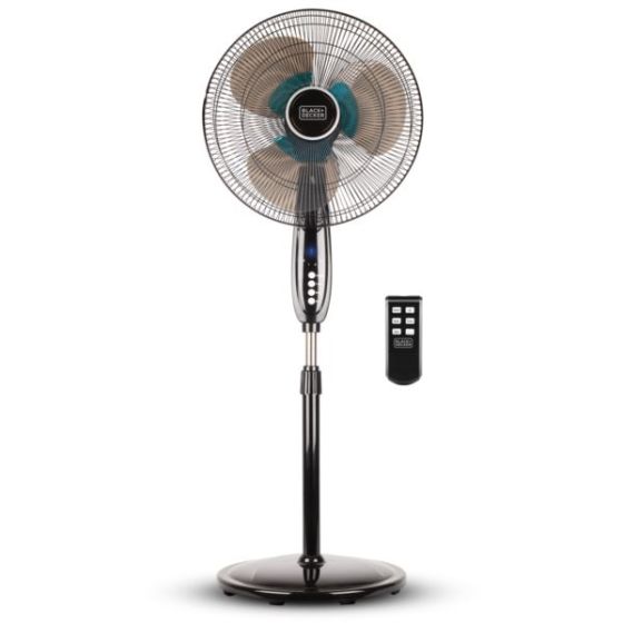 BLACK+DECKER 16 in. Dual Blade Stand Fan - Remote, Round Base