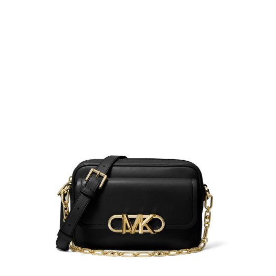 Parker Medium Leather Crossbody Bag - Black