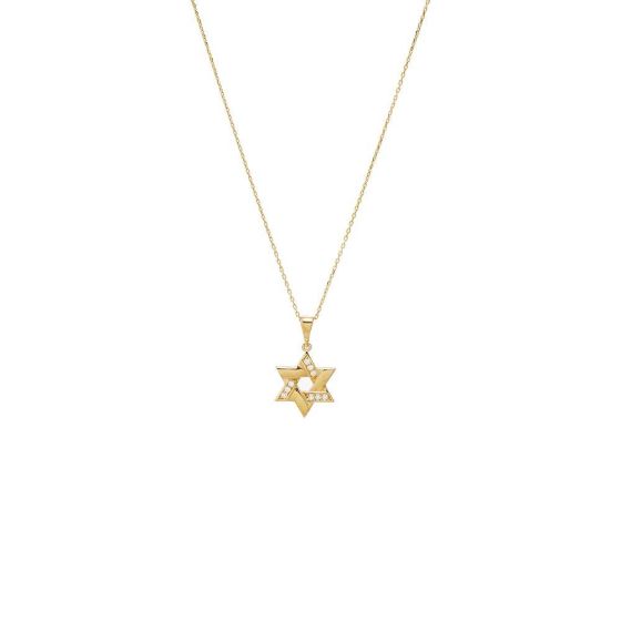 Diamond Star of David Pendant Necklace