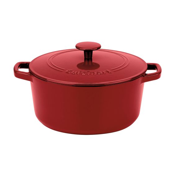Chef's Classic Enameled Cast Iron 5-Qt Round Covered Casserole
