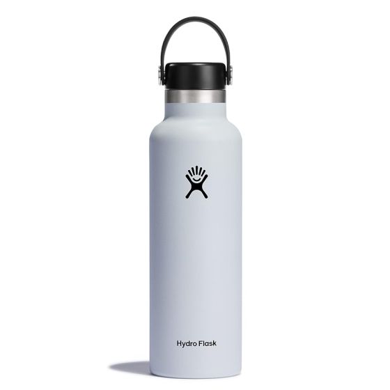 Hydroflask 21 oz Standard Mouth Bottle with Flex Cap-White