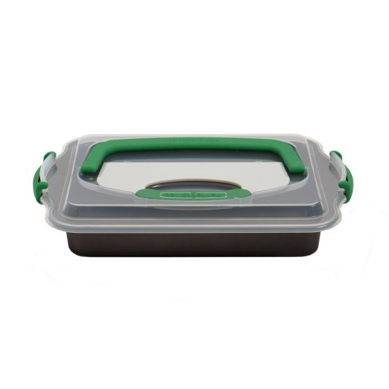 Perfect Slice Covered Cake Pan w/ tool 9