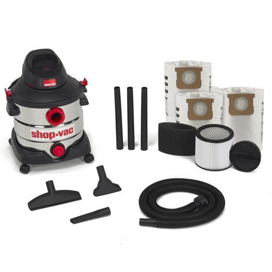 The Shop-Vac 8 Gallon Stainless 6.0 PHP Wet / Dry Vacuum